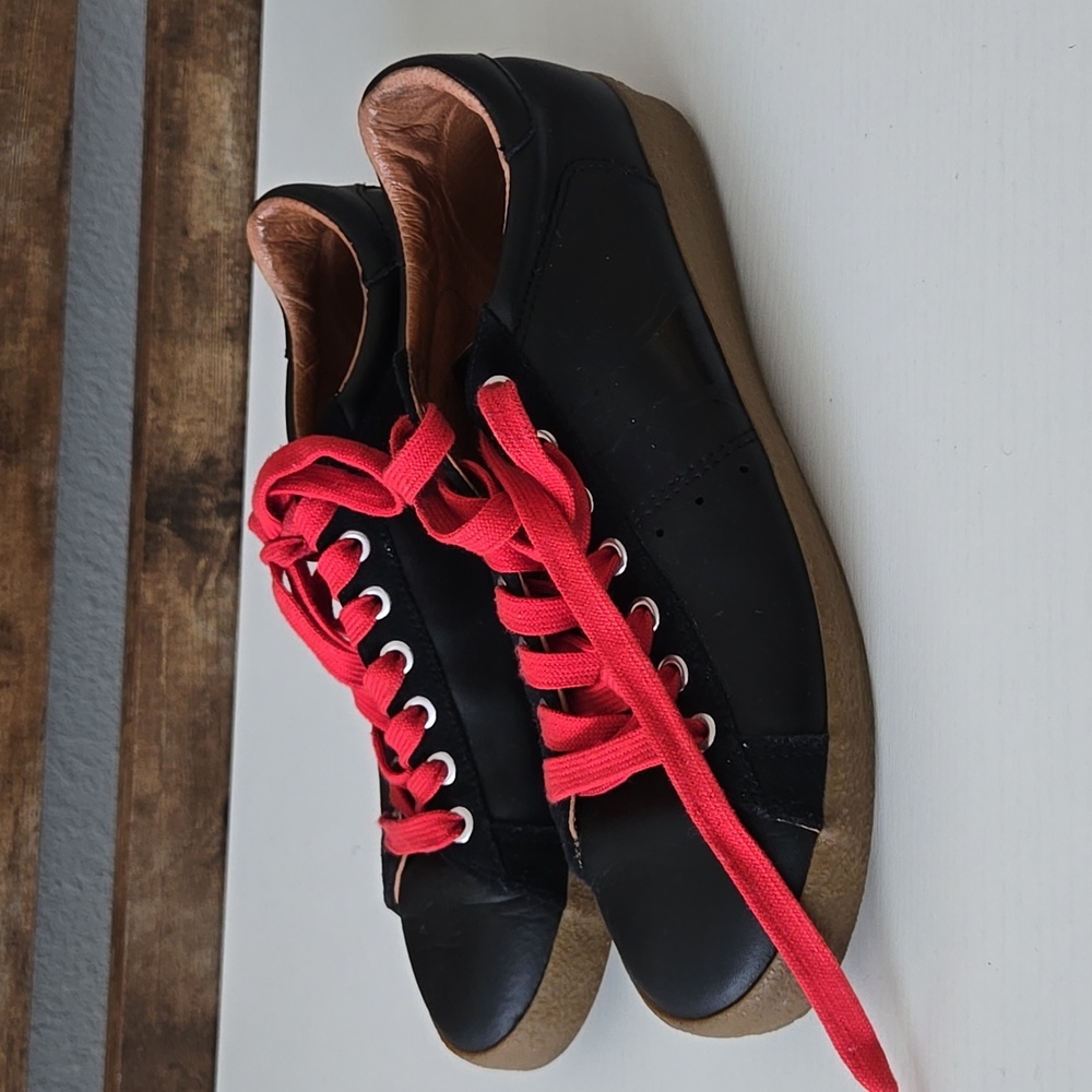 Fly London Berg823fly Black Sneakers with Red Laces Size 40 - Picture 3 of 12